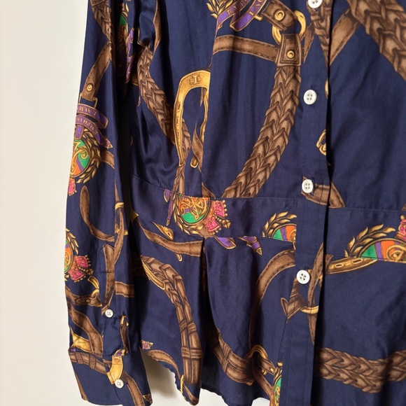 SOLD // Vintage Ralph Lauren Button Down Equestrian Shirt - Picture 3 of 5
